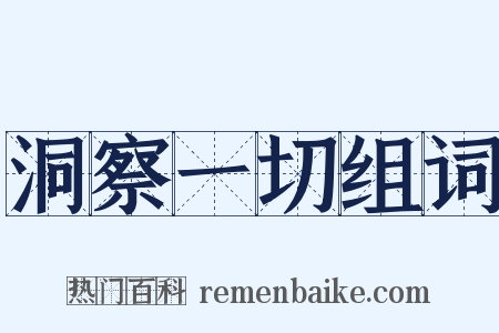 洞察一切组词是什么意思的图片